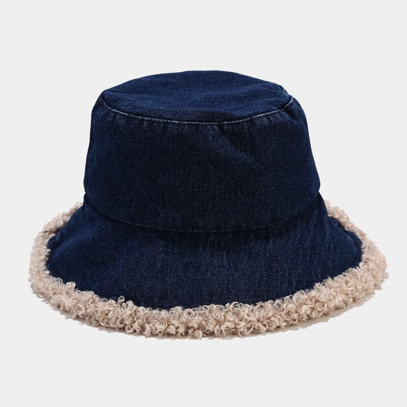 

Lovely Trendy Patchwork Deep Blue Hat