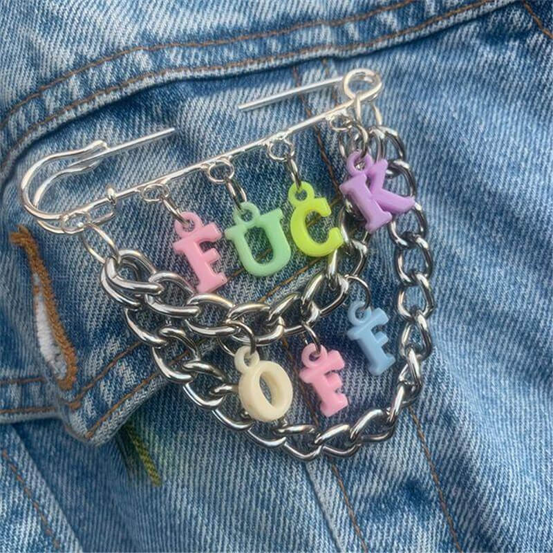 

LW BASICS Street Letter Multicolor Waist Chain, Multi