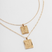 Lovely Retro 2-piece Gold Necklace