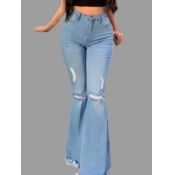 LW Ripped Boot Cut Jeans