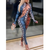 Lovely Sexy Snakeskin Print Bandage Design One-pie