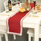 Lovely Christmas Day Patchwork Red Decorative Tabl