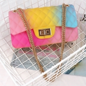 LW Fashion Gradient Design Yellow PV Crossbody Bag