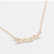 Lovely Casual Letter Gold Necklace
