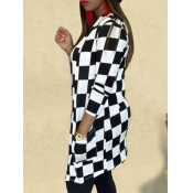 Lovely Casual Color-lump Patchwork White Coat
