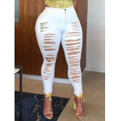 LW Plus Size High-waisted Ripped Jeans