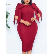 Lovely Formal Bow-tie Decoration Skinny Red Mid Ca