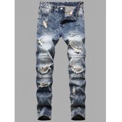 LW Men Casual Denim Ripped Elastic Jeans