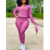 Lovely Sportswear Turndown Collar Zipper Design Vi