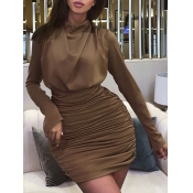 Lovely Chic Half A Turtleneck Fold Design Coffee M