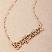 Lovely Stylish Letter Gold Necklace