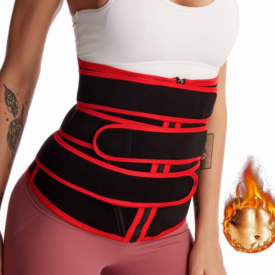 

Lovely Sportswear Color-lump Patchwork Red Waist Trainer