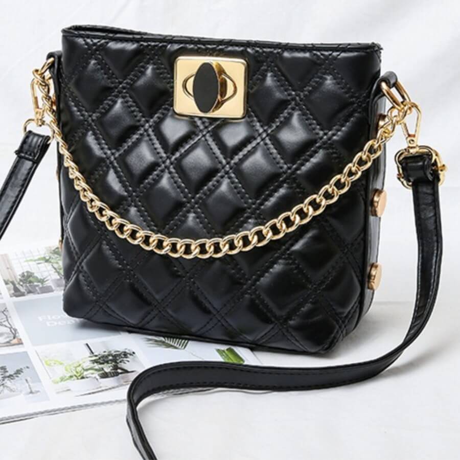 

Lovely Casual Metal Accessories Decoration Black Crossbody Bag