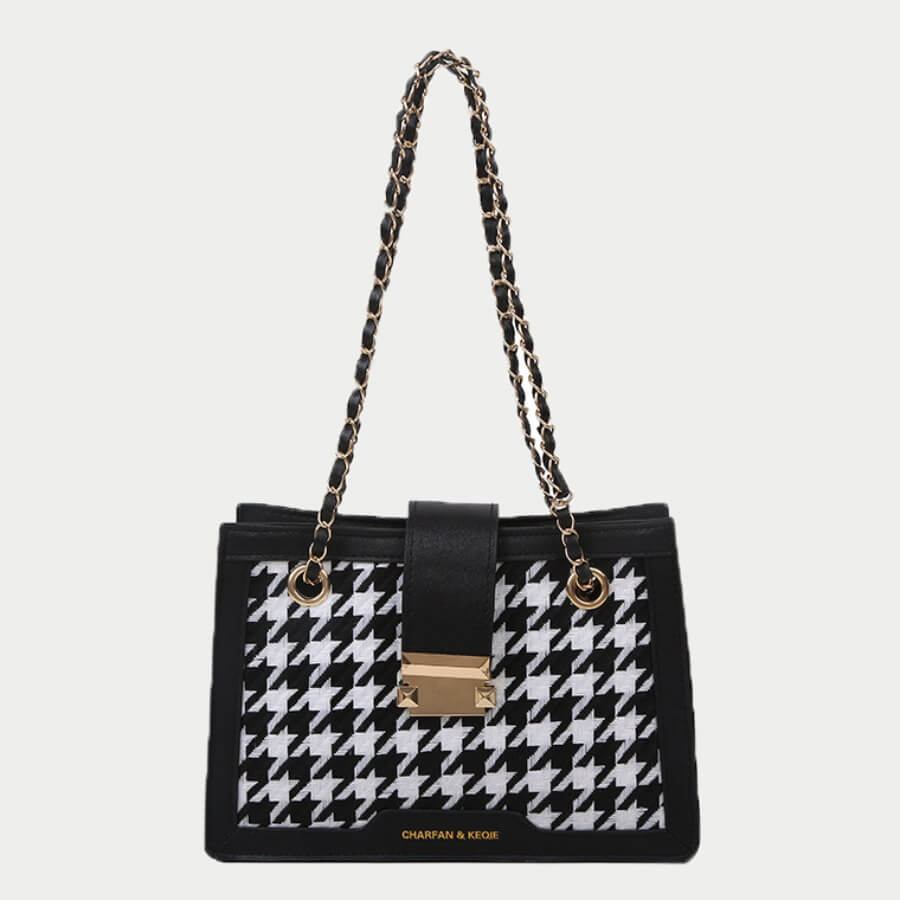 

Lovely Casual Plaid Print Black Crossbody Bag