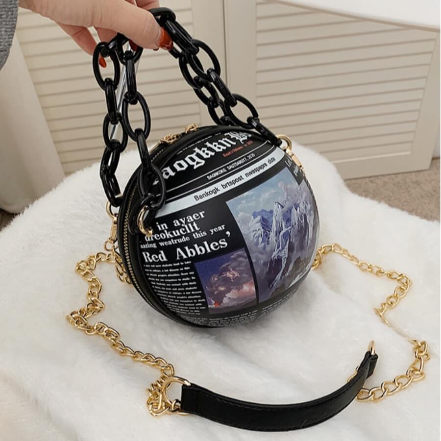 

Lovely Chic Basketball Black Crossbody Bag