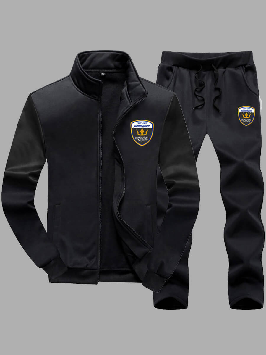 

Lovely Sportswear Letter Print Drawstring Black Men Two Piece Pants Set