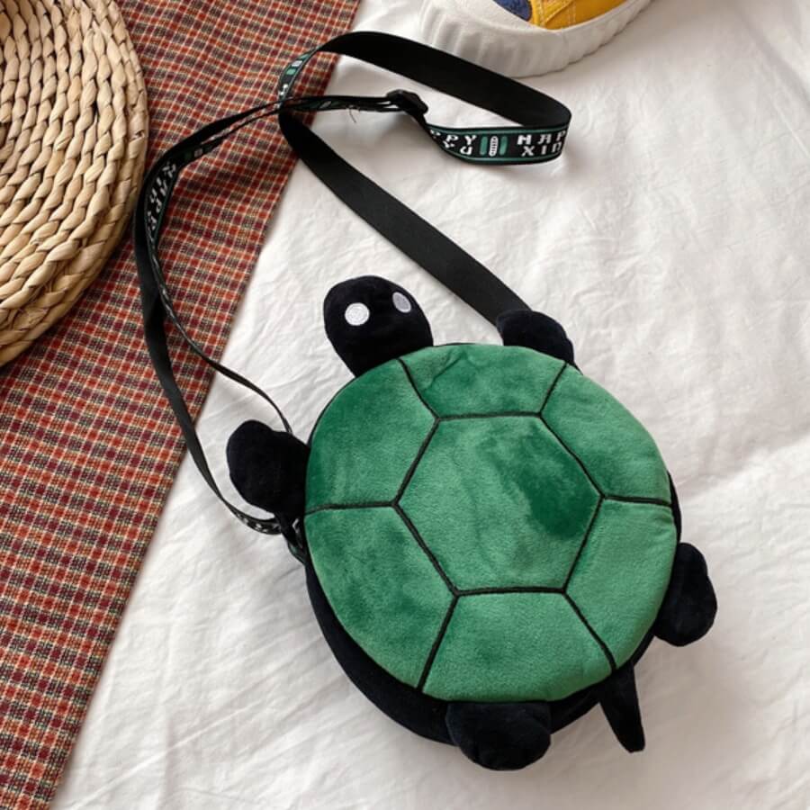 

Lovely Stylish Tortoise-shaped Green Crossbody Bag