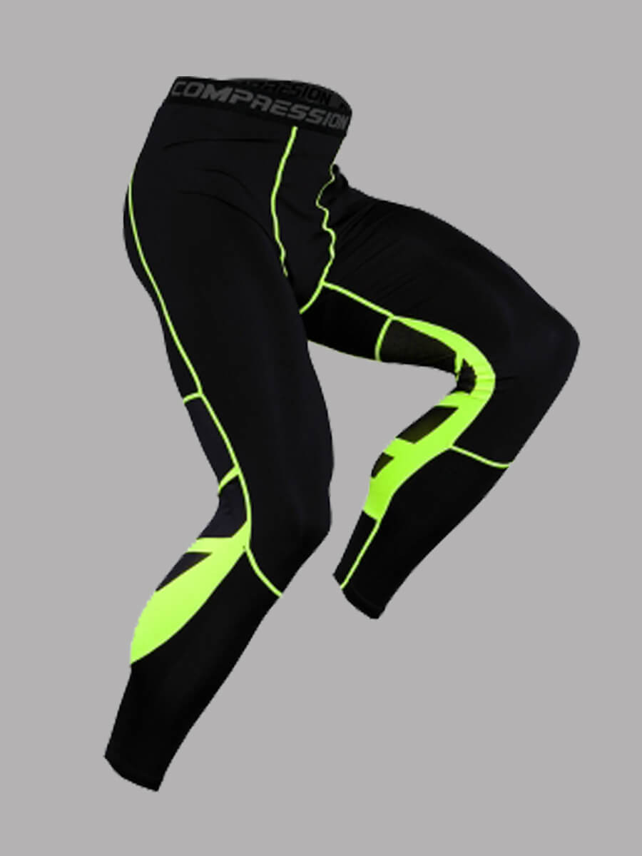 

Lovely Sportswear Letter Print Striped Patchwork Green Men Pants