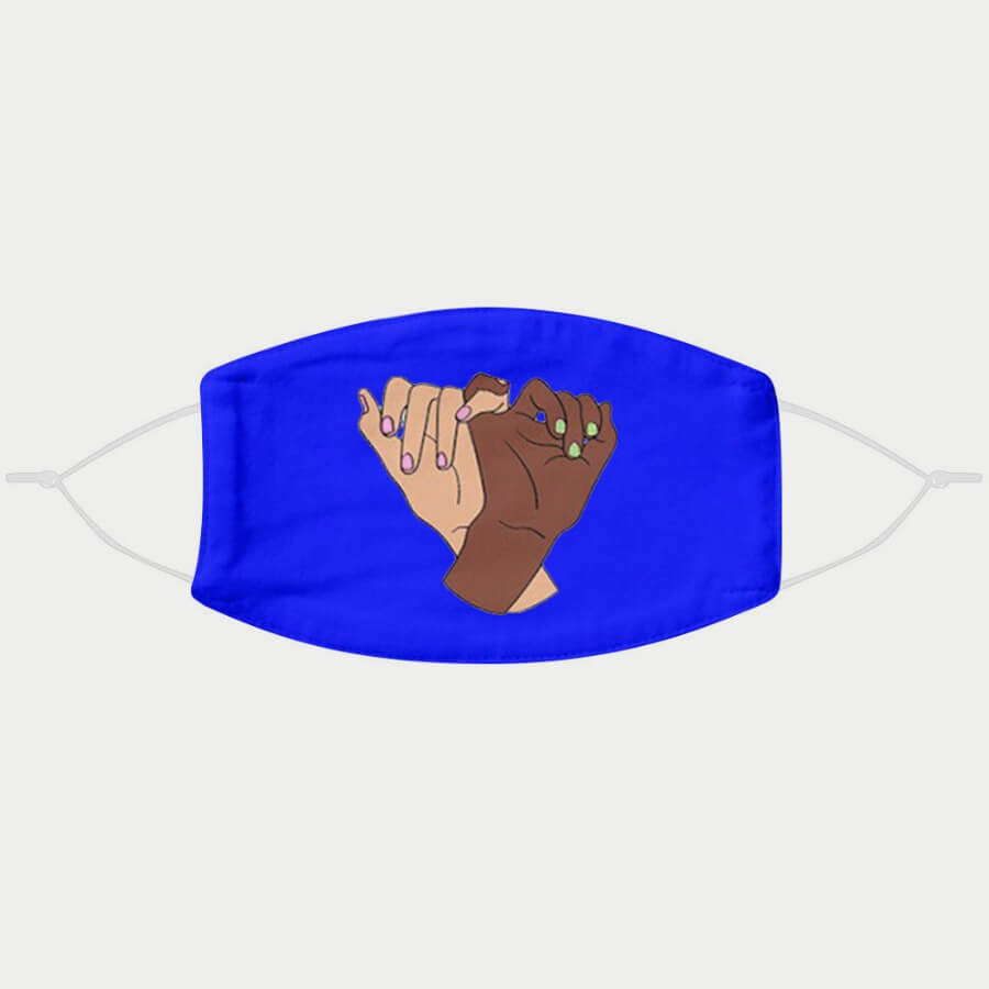 

Lovely Casual Hand Print Blue Face Mask