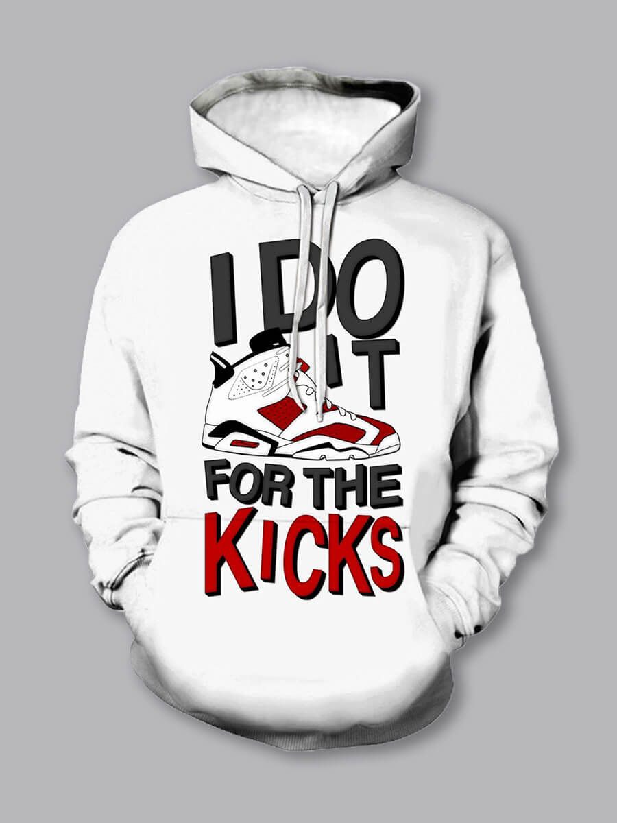 

Lovely Boy Sportswear Letter Print Kangaroo Pocket White Hoodie