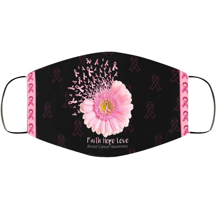 

Lovely Chic Letter Floral Print Light Pink Face Mask