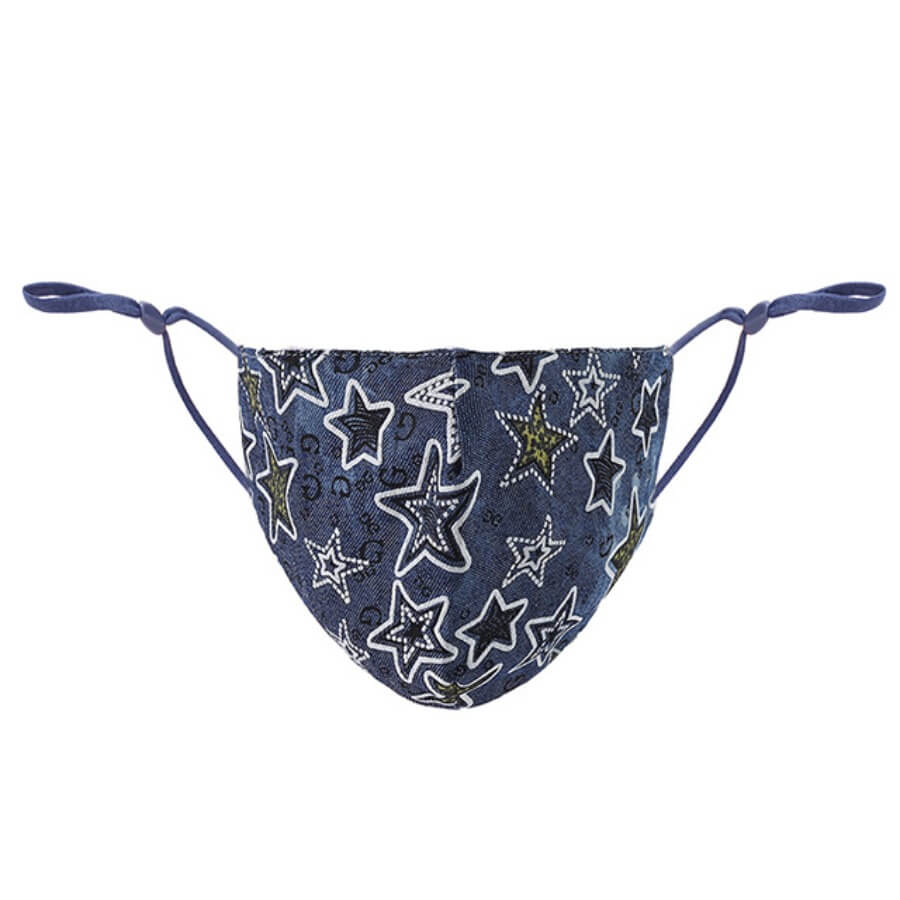 

Lovely Casual Star Print Baby Blue Face Mask