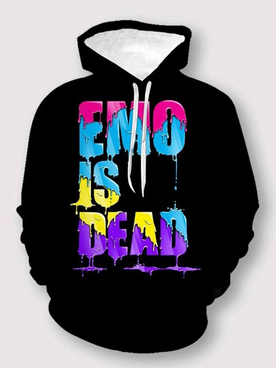 

Lovely Street Hooded Collar Letter Print Patchwork Black Boy Hoodie
