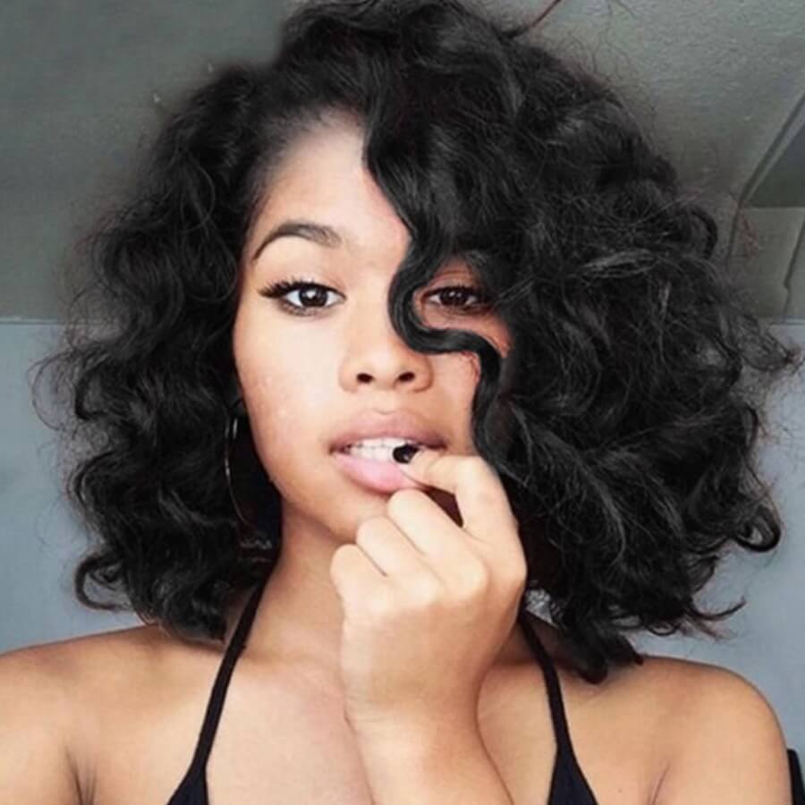 

Lovely Casual Bobo Black Wig