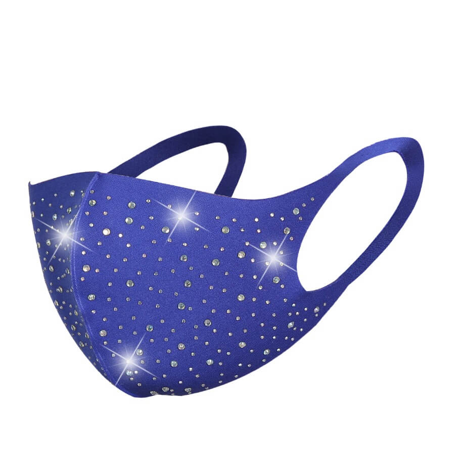 

Lovely Chic Sequined Decoration Blue Face Mask