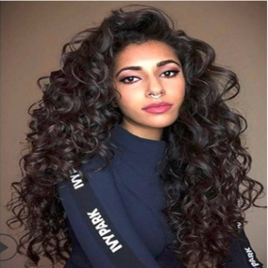 

Lovely Stylish High-temperature Resistance Black Wig