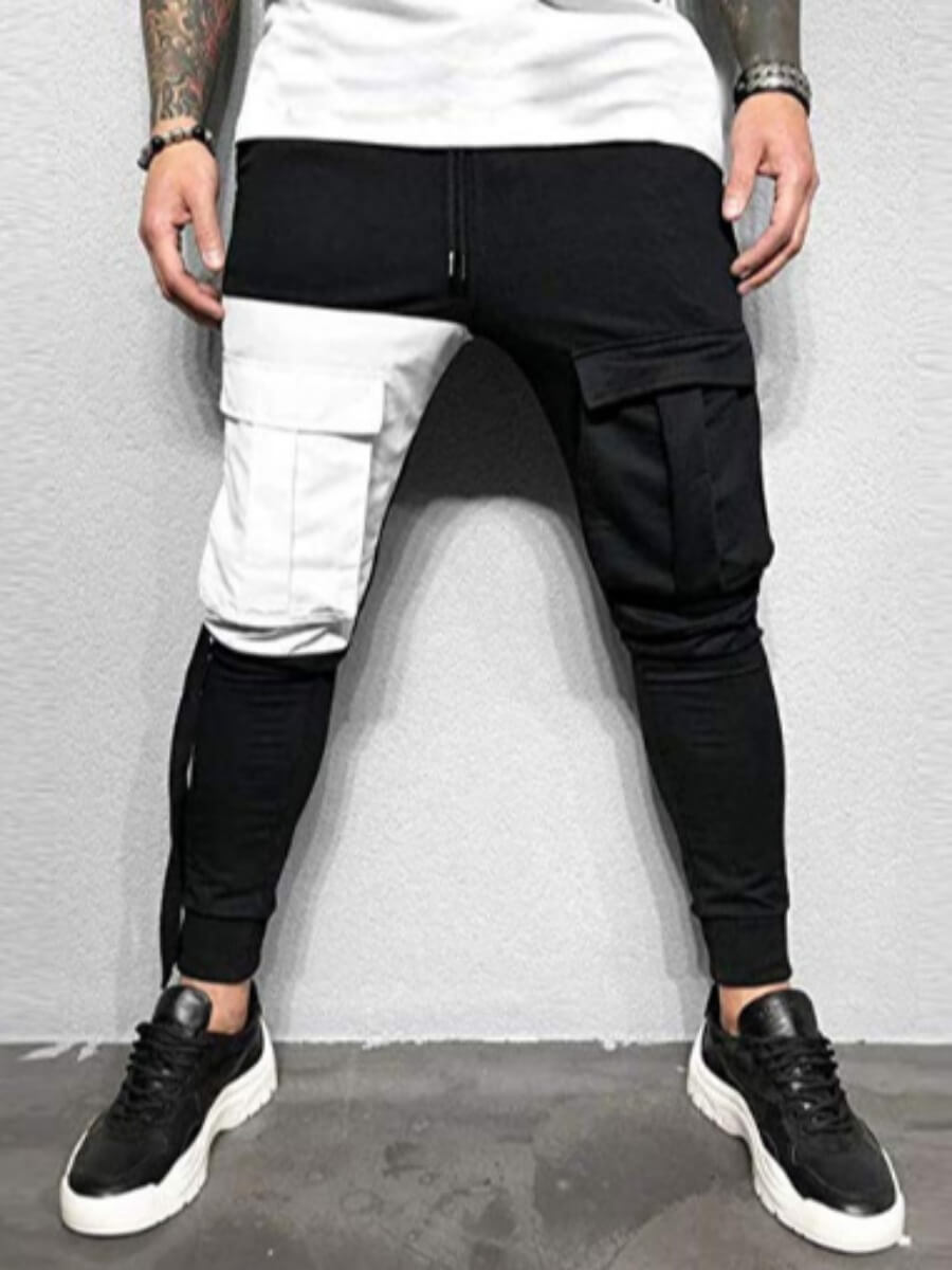

Lovely Street Drawstring Pocket Design Black Men Pants