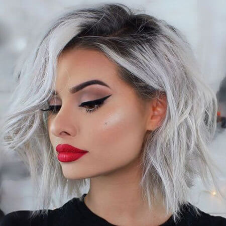 

Lovely Casual Gradient Silver Wig
