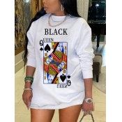 Lovely Street Card Letter Print Patchwork White Mi