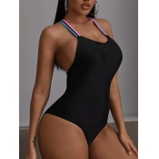 Lovely Sexy Hollow-out Black One-piece Swimsuit