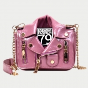 LW Chic Chain Strap Pink Crossbody Bags