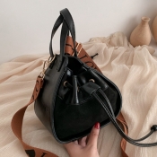 LW Retro Patchwork Black Crossbody Bags
