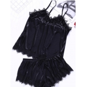 Lovely Sweet Lace Patchwork Bow-tie Decoration Bla