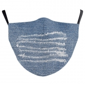 Lovely Trendy Ripped Blue Face Mask