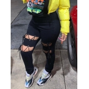 LW Street High-waisted  Bandage Hollow-out Design 