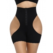 Lovely Casual Hollow-out Button Design Black Waist