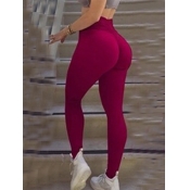 Lovely TikTok Leggings Sporty Basic Skinny Red Leg