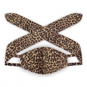 Lovely Sweet Leopard Print Hollow-out Face Mask