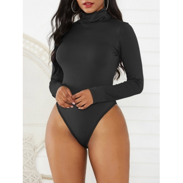 

LW BASICS Turtleneck Skinny Bodysuit, Black