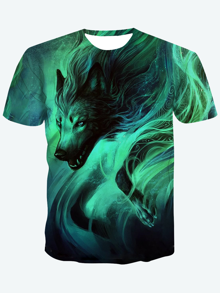 

Lovely Casual O Neck Animal Print Multicolor Men T-shirt, Multi