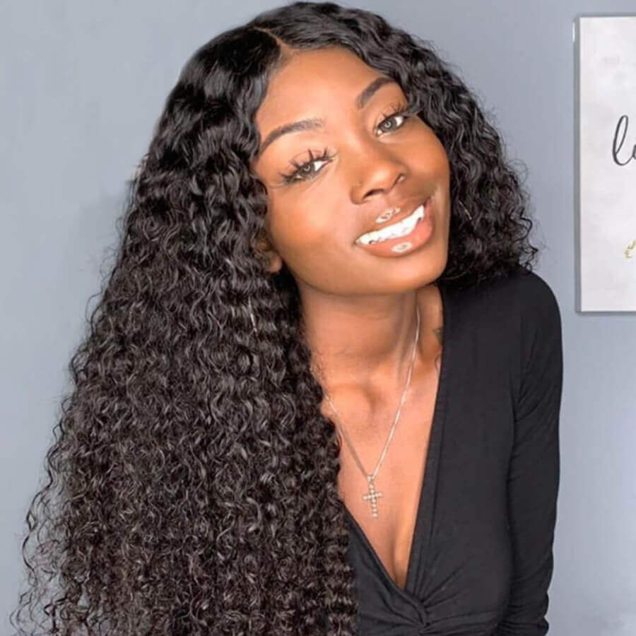 

Lovely Casual Long Curley Black Wig