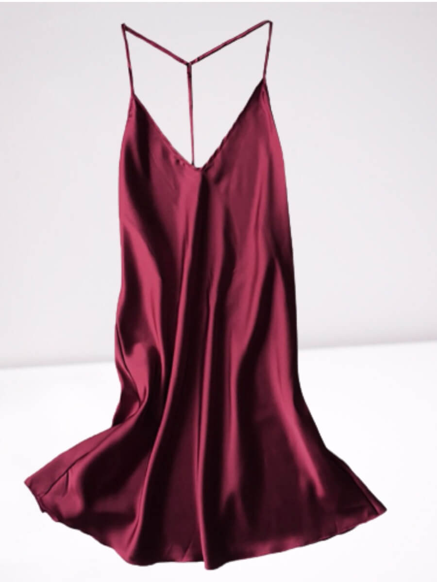 

Lovely Sexy Spaghetti Strap Backless Red Sleepwear