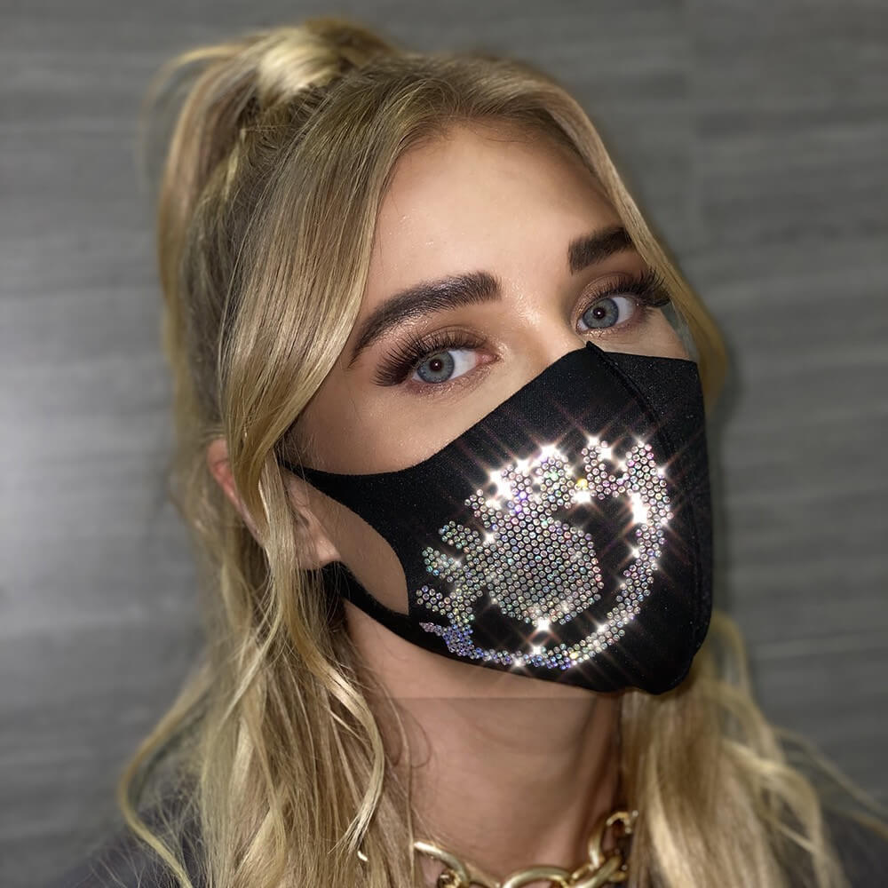 

Lovely Casual Sequined Black Face Mask