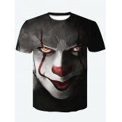 Lovely Men Party Gradient Halloween Clown Print Bl