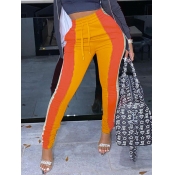 LW Sweet Striped Drawstring Orange Pants