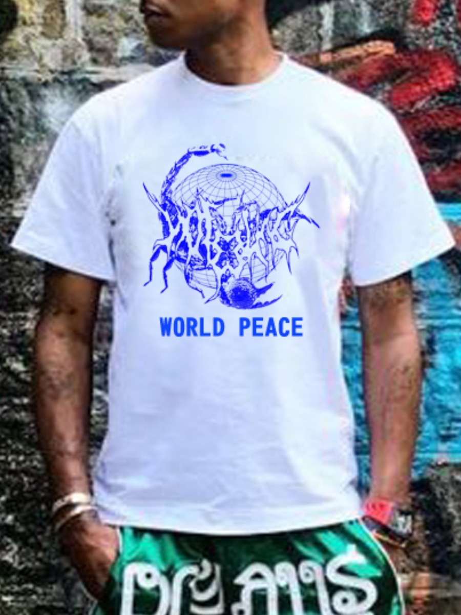 

Lovely Casual O Neck Letter Print Patchwork White Men T-shirt